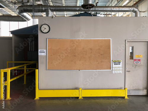 Bulletin Board on Factory Floor
