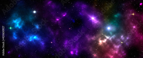 Cosmic background with bright stars