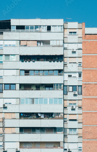 Building Facade / Modern Condo Apartments / Balcony And Facade