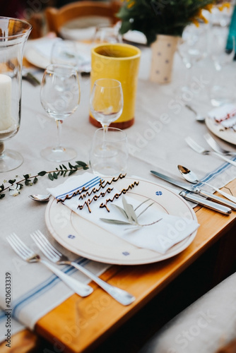 Italian wedding table photo
