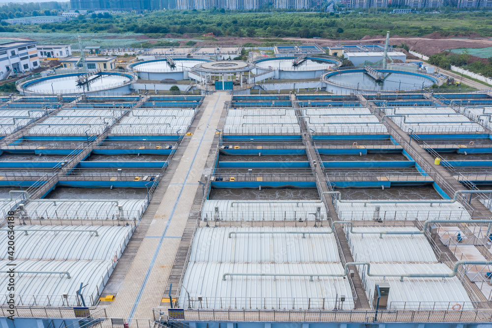 Water Purification Plant from Above Water Purification Plant from Above