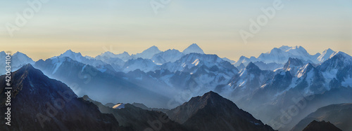 View of the Great Caucasus Range from Elbrus © Serge