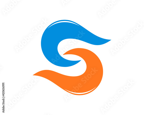 S Letter from the water and fire logo