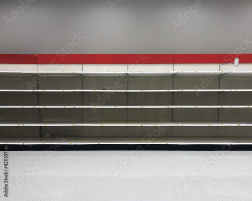 Empty Store Shelf photo