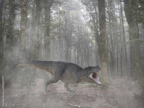 T-Rex in woodland photo