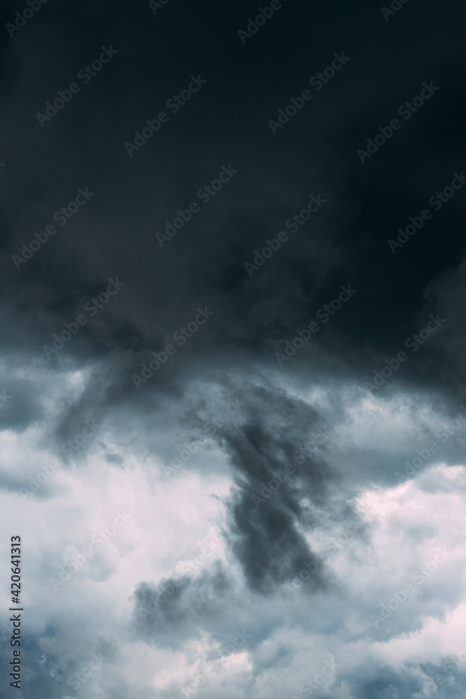 Stormy clouds in the sky just before the rain Stormy clouds in the sky just before the rain