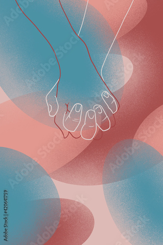Holding hands illustration
