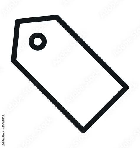 Tag Line Vector Icon