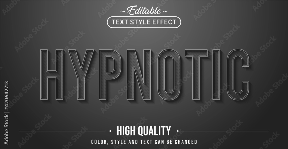 Obraz premium Editable text style effect - Hypnotic theme style.