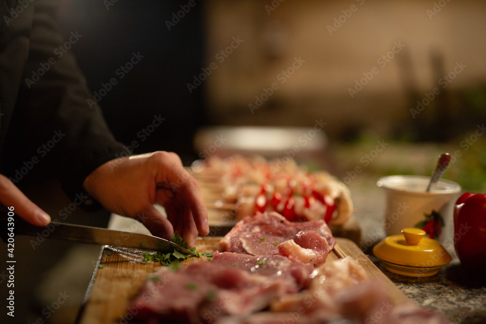 Man preparing a meal Man preparing a meal