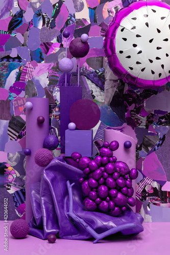 Purple abstract still-life