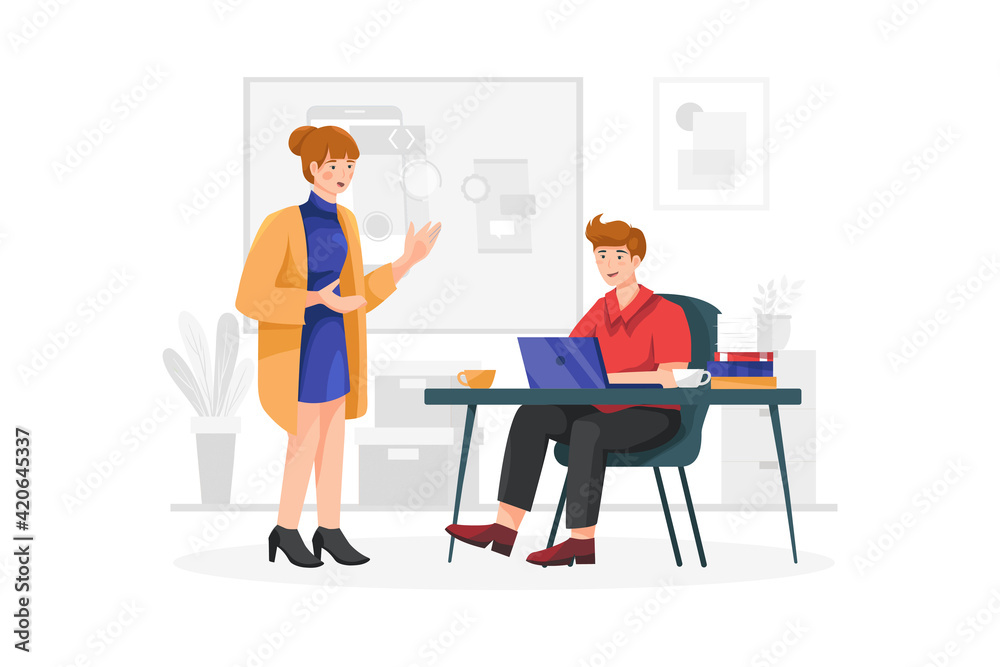 Mobile developer Vector Illustration concept