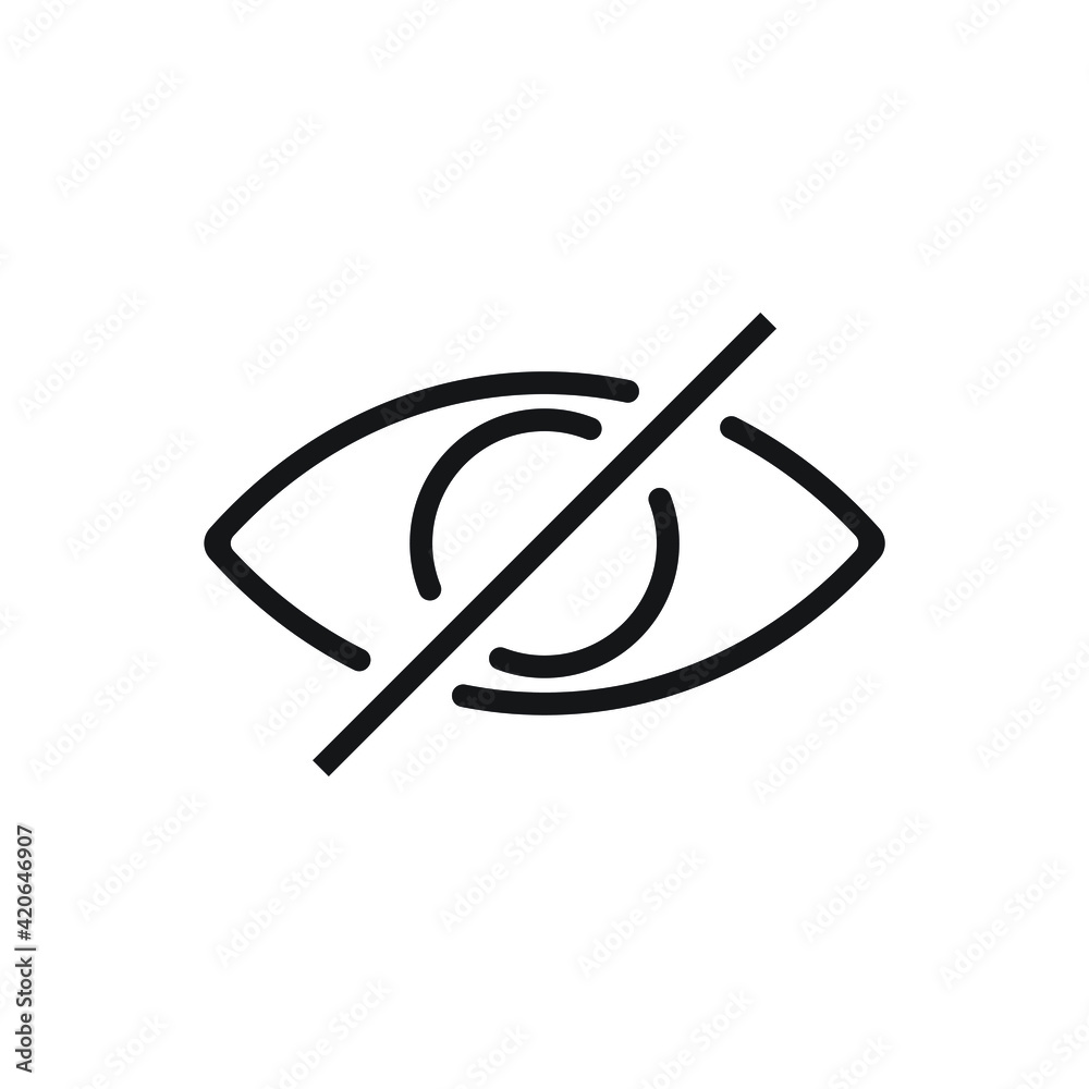 No vision icon design. vector illustration No vision icon design. vector illustration
