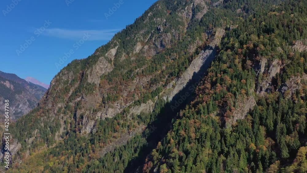 Mountain view drone flight Mountain view drone flight