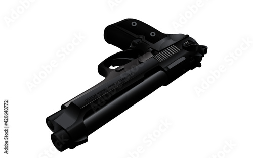 Gun isolated on white background