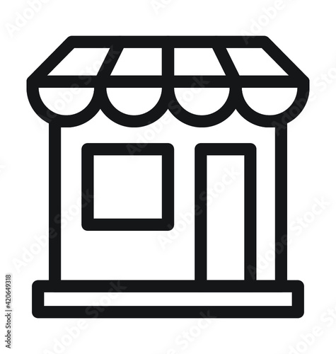 Shop Line Vector Icon