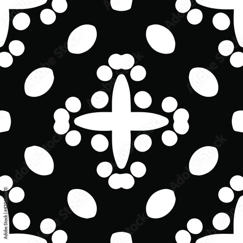 Geometric vector pattern with triangular elements. Seamless abstract ornament for wallpapers and backgrounds. Black and white patterns.
