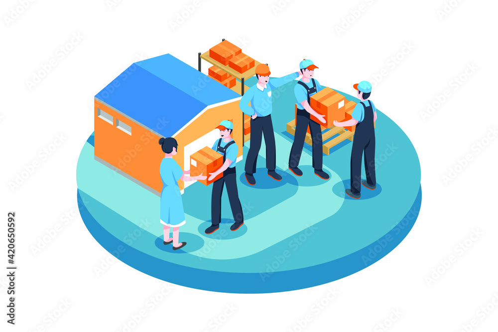 Warehousing - Logistic Service Illustration concept