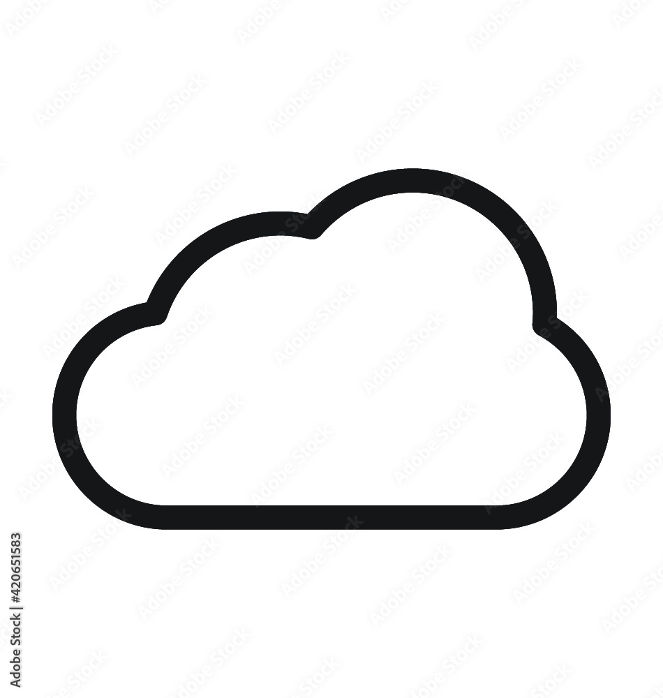 Cloud Line Vector Icon Cloud Line Vector Icon