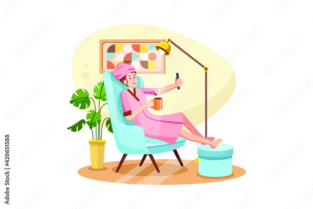 Social media young asian micro influencer in relax casual style at home Social media young asian micro influencer in relax casual style at home