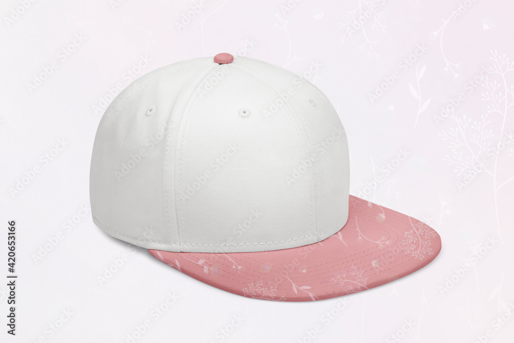 Fototapeta premium White and pink cap headwear accessory