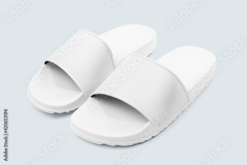 White sandals summer footwear fashion photo