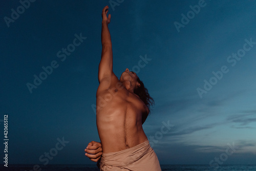 Shirtless male dancer