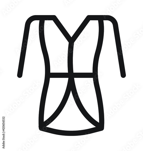 Female Apparel Vector Outline Icon  