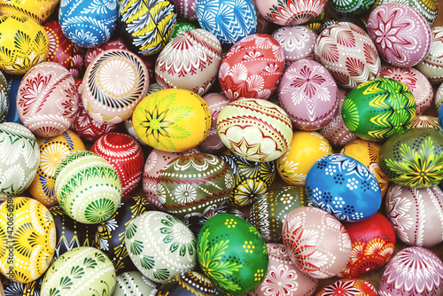 Colorful Easter eggs background