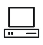 Personal Computer Vector Outline Icon 