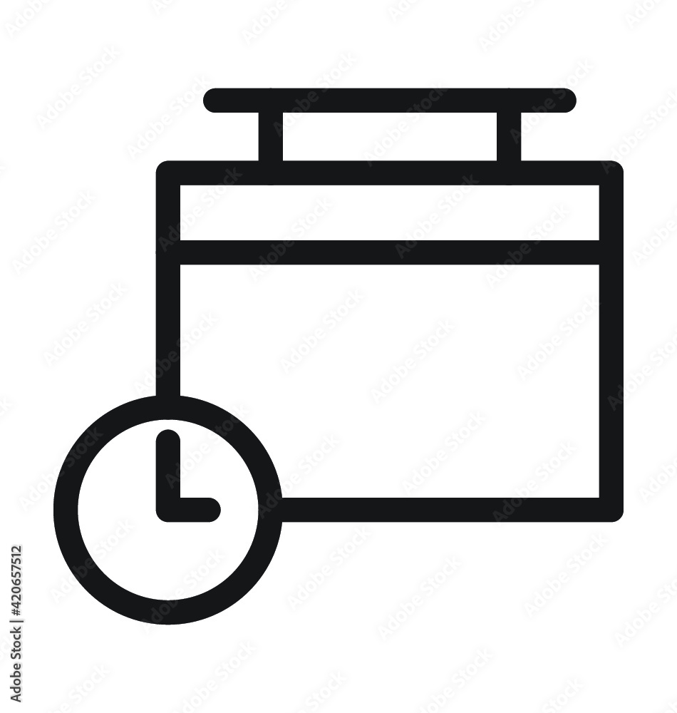 Hanging Sign Vector Outline Icon Hanging Sign Vector Outline Icon