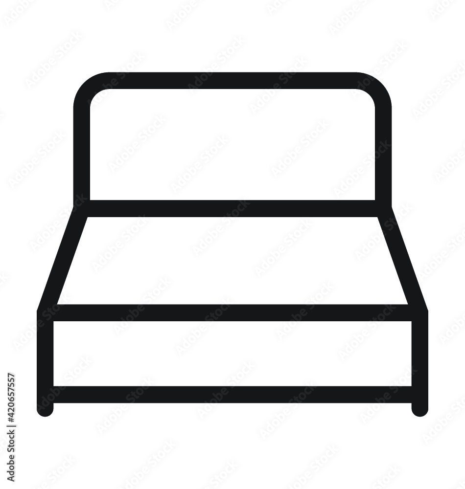 Bed Vector Outline Icon Bed Vector Outline Icon