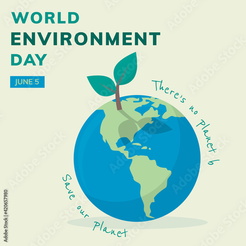 Fototapeta Naklejka Na Ścianę i Meble -  Save the planet social media post for world environment day