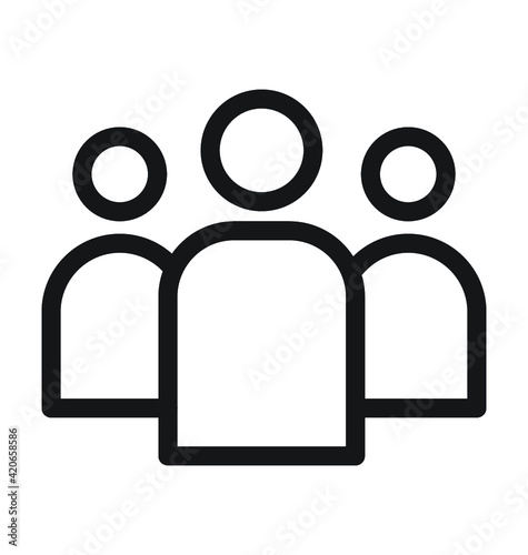 People Vector Outline Icon