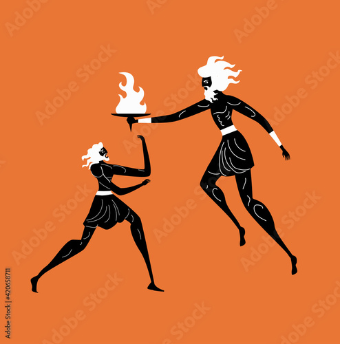prometheus giving fire to humans