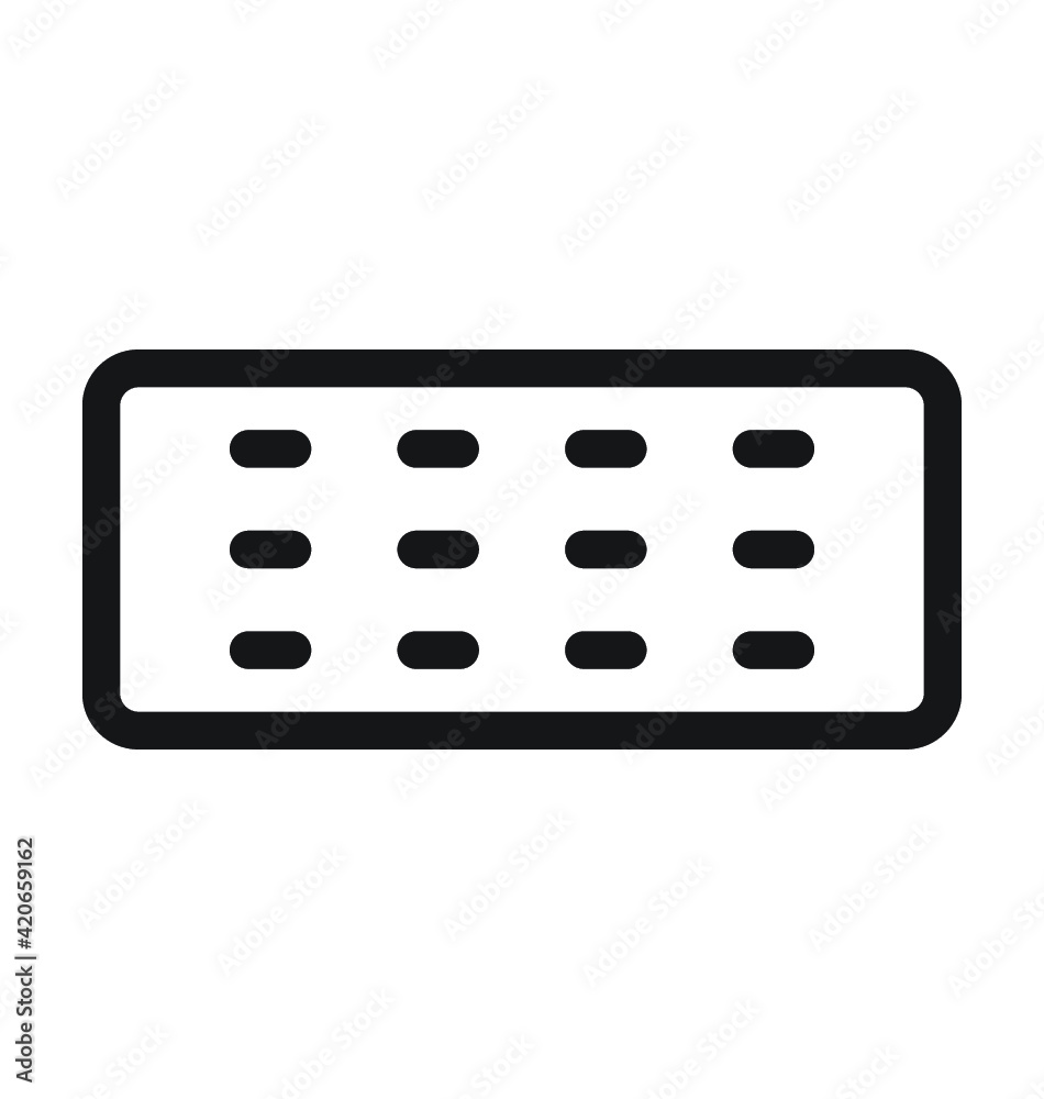 Keyboard Vector Outline Icon Keyboard Vector Outline Icon