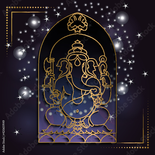 Elephant headed Hindu deity Lord Ganesha Festival also known as Ganapati, Gajanan, Or Vinayak