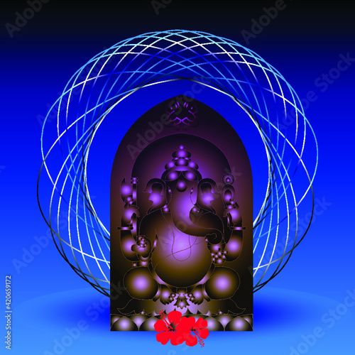 Elephant headed Hindu deity Lord Ganesha Festival also known as Ganapati, Gajanan, Or Vinayak
