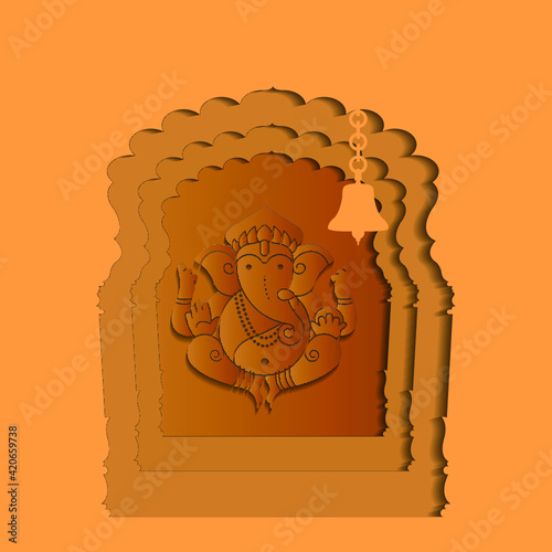 Elephant headed Hindu deity Lord Ganesha Festival also known as Ganapati, Gajanan, Or Vinayak
