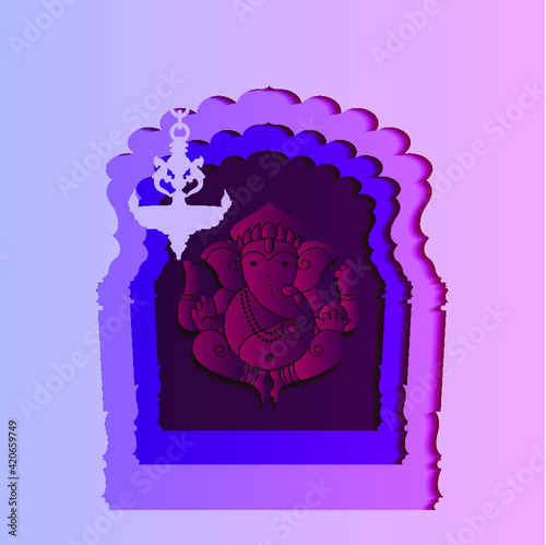 Elephant headed Hindu deity Lord Ganesha Festival also known as Ganapati, Gajanan, Or Vinayak