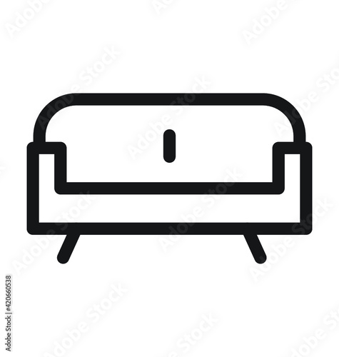 Sofa Vector Outline Icon