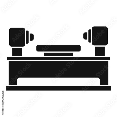 Lathe equipment icon, simple style