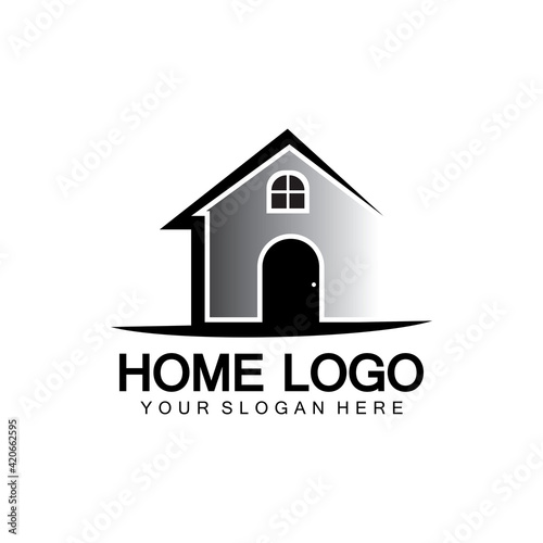Home logo icon vector illustration design template.Home and house logo design vector, logo , architecture and building, design property , stay at home estate Business logo.