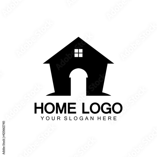 Home logo icon vector illustration design template.Home and house logo design vector, logo , architecture and building, design property , stay at home estate Business logo.
