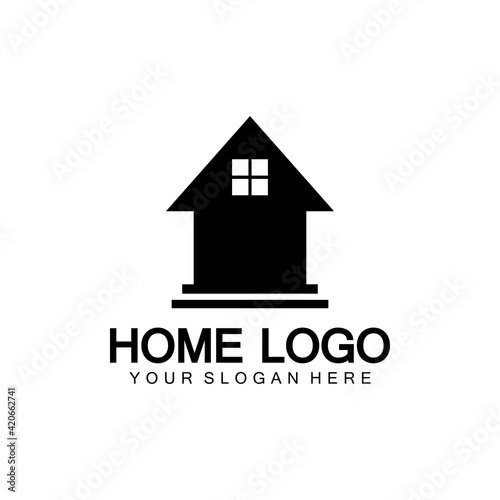 Home logo icon vector illustration design template.Home and house logo design vector, logo , architecture and building, design property , stay at home estate Business logo.