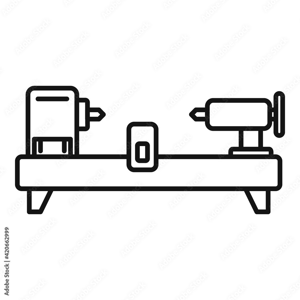 Drilling lathe icon, outline style