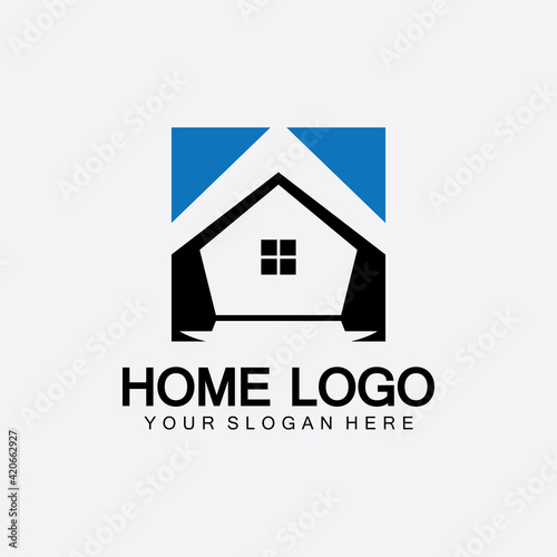 Home logo icon vector illustration design template.Home and house logo design vector, logo , architecture and building, design property , stay at home estate Business logo.