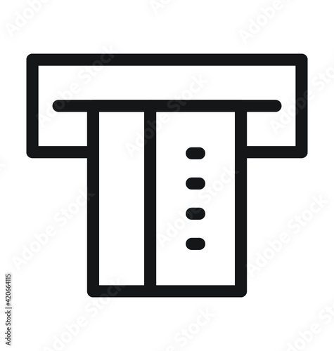 Cash Withdrawal Vector Outline Icon