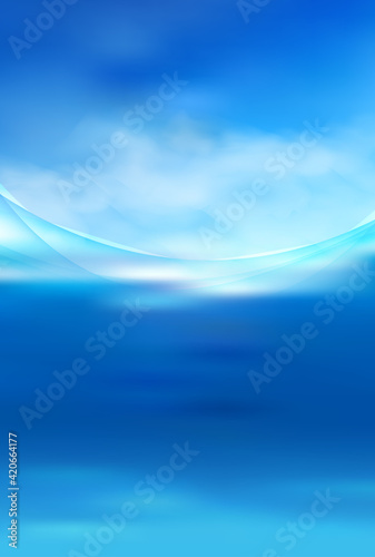  海　波　夏　背景