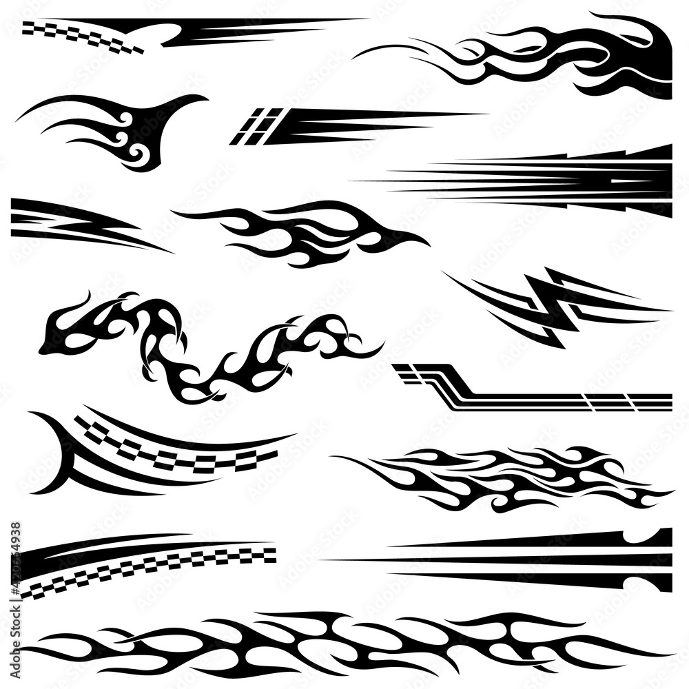 Vector vinyls and decals. Vehicle graphics. Vector illustration